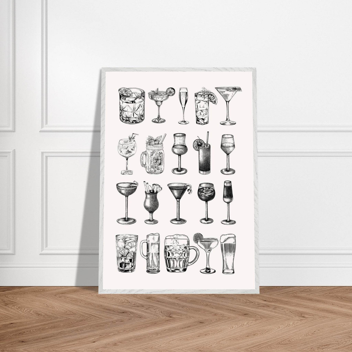 Gin Tonic Cocktail Recipe Vintage Style Art - Vibrantwalls