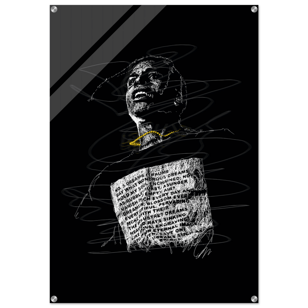 A$AP Rocky Acrylic Print - Unique Scribble Art for Stunning Wall Decor - Vibrantwalls