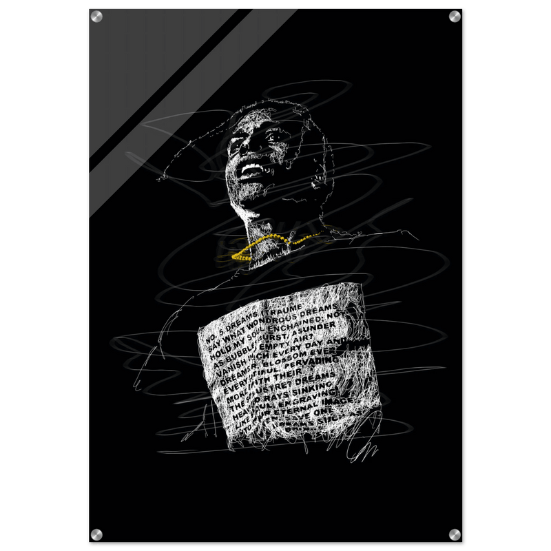 A$AP Rocky Acrylic Print - Unique Scribble Art for Stunning Wall Decor - Vibrantwalls