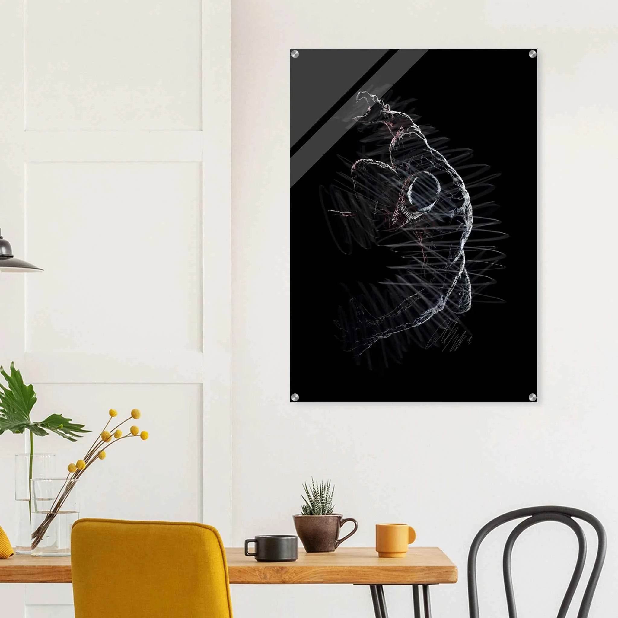 Abstract Glimmer Acrylic Print – Dynamic, Ghostly, Modern Wall Art in 18 Sizes - Vibrantwalls