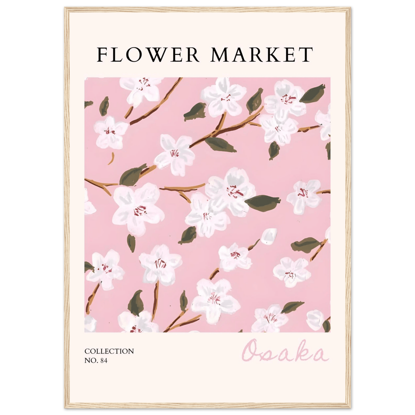 Sakura Pink Bloom Framed Poster – Delicate Floral Art Print | Ready-to-Hang in Your Choice of Frame - Vibrantwalls