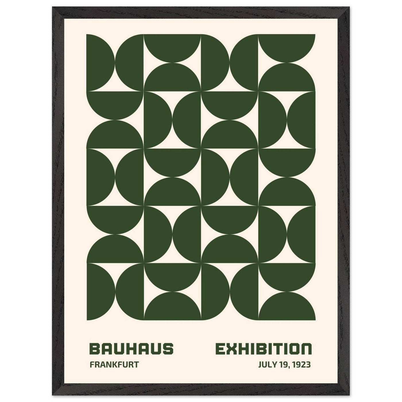 Bauhaus Forest Green & Cream Modern - Vibrantwalls