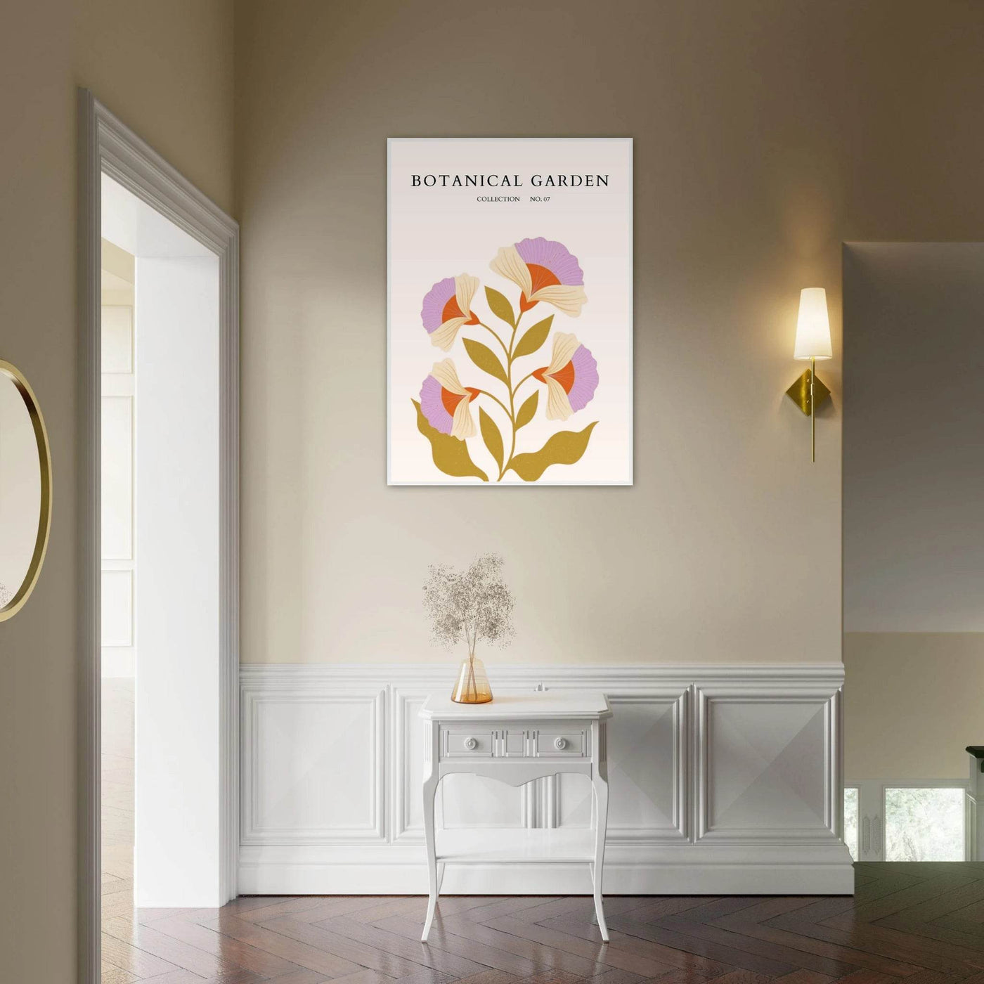 Botanical Garden Framed Poster – Whimsical Floral Art Prints in Soft Hues | Ready-to-Hang Wall Decor - Vibrantwalls