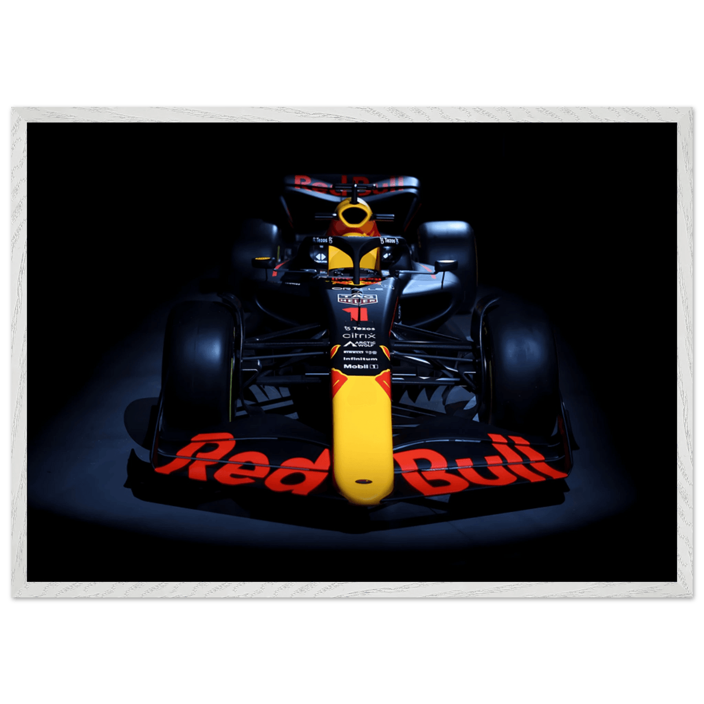 Red Bull Racing F1 Car Framed Poster – Premium Wooden Frame Art - Vibrantwalls