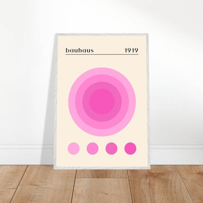 Bauhaus Pink Gradient Circle - Vibrantwalls