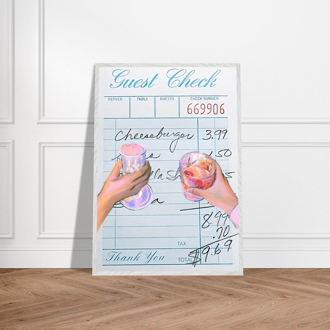 Retro Bar Tab Art - Vibrantwalls