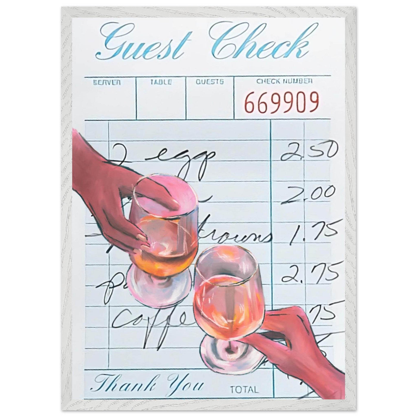 Retro Bar Tab Drink - Vibrantwalls