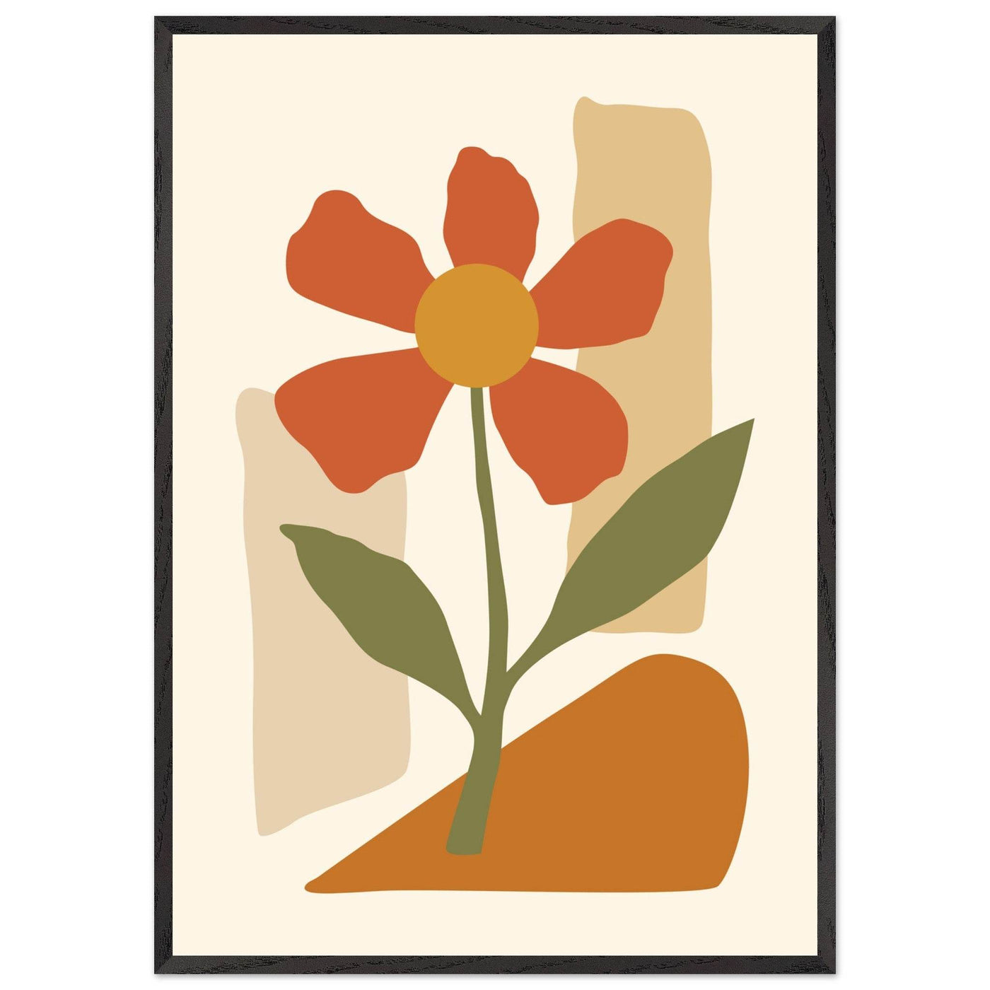 Abstract Floral Bloom Pink Minimalist Design - Vibrantwalls