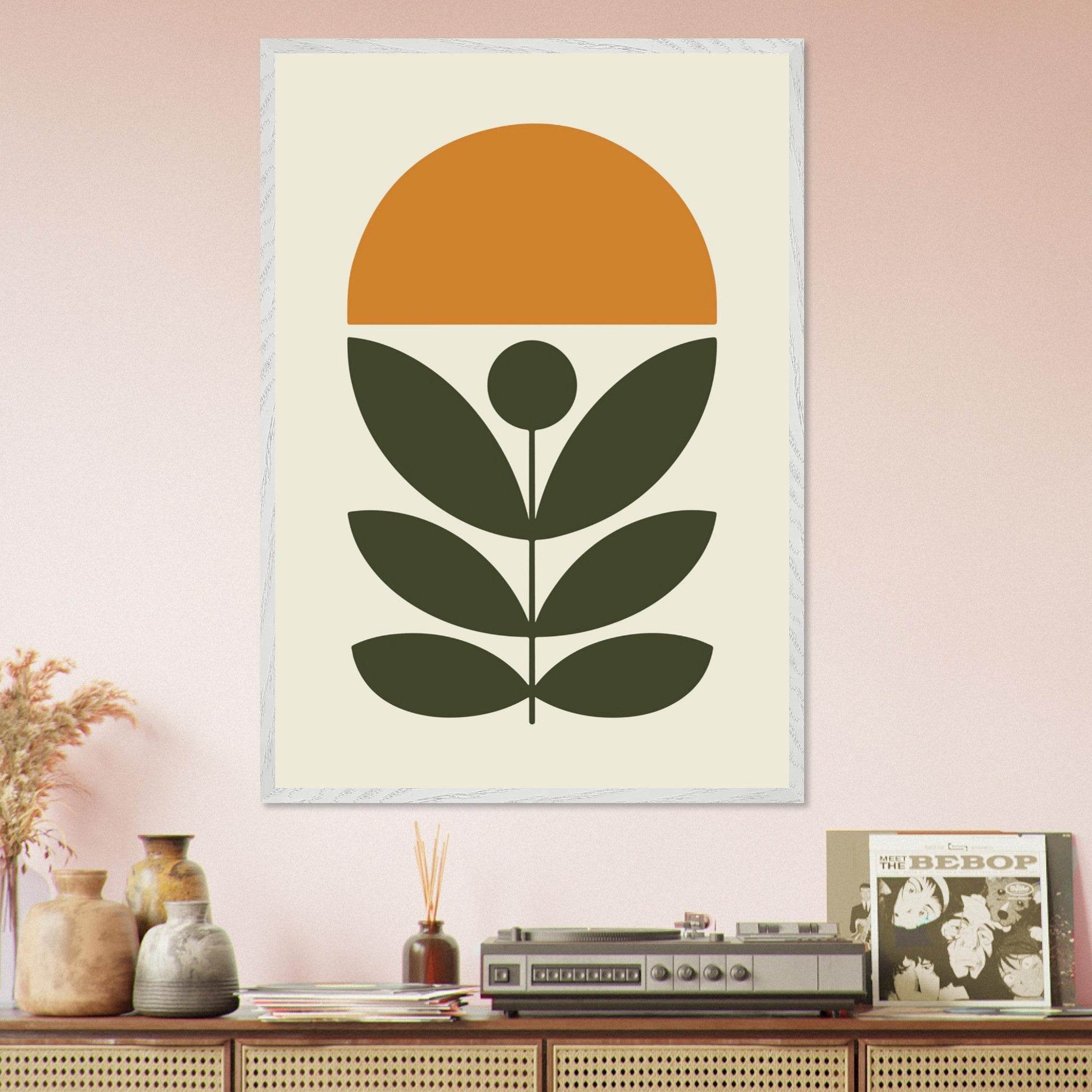 Botanical Green Plant Modern Abstract Wall Art - Vibrantwalls