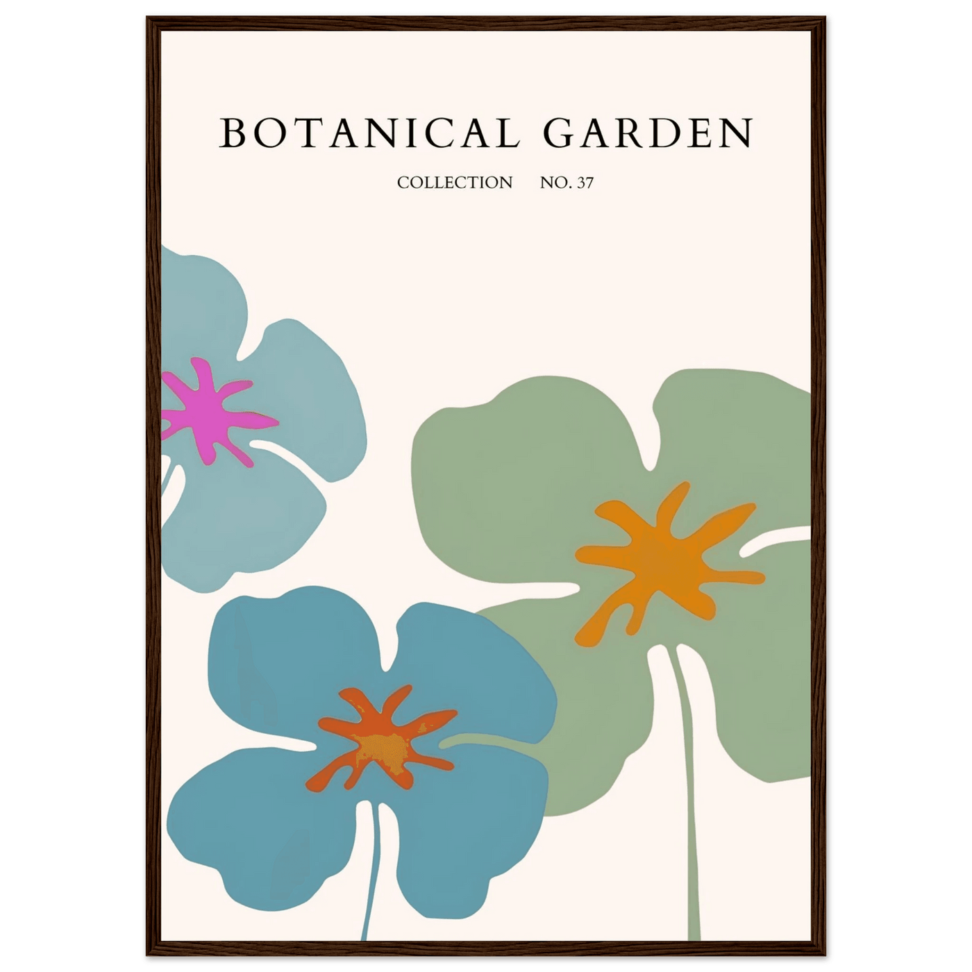 Abstract Botanical Garden Framed Posters – Vibrant Floral Art Prints in Your Choice of Frame & Size | Ready-to-Hang - Vibrantwalls