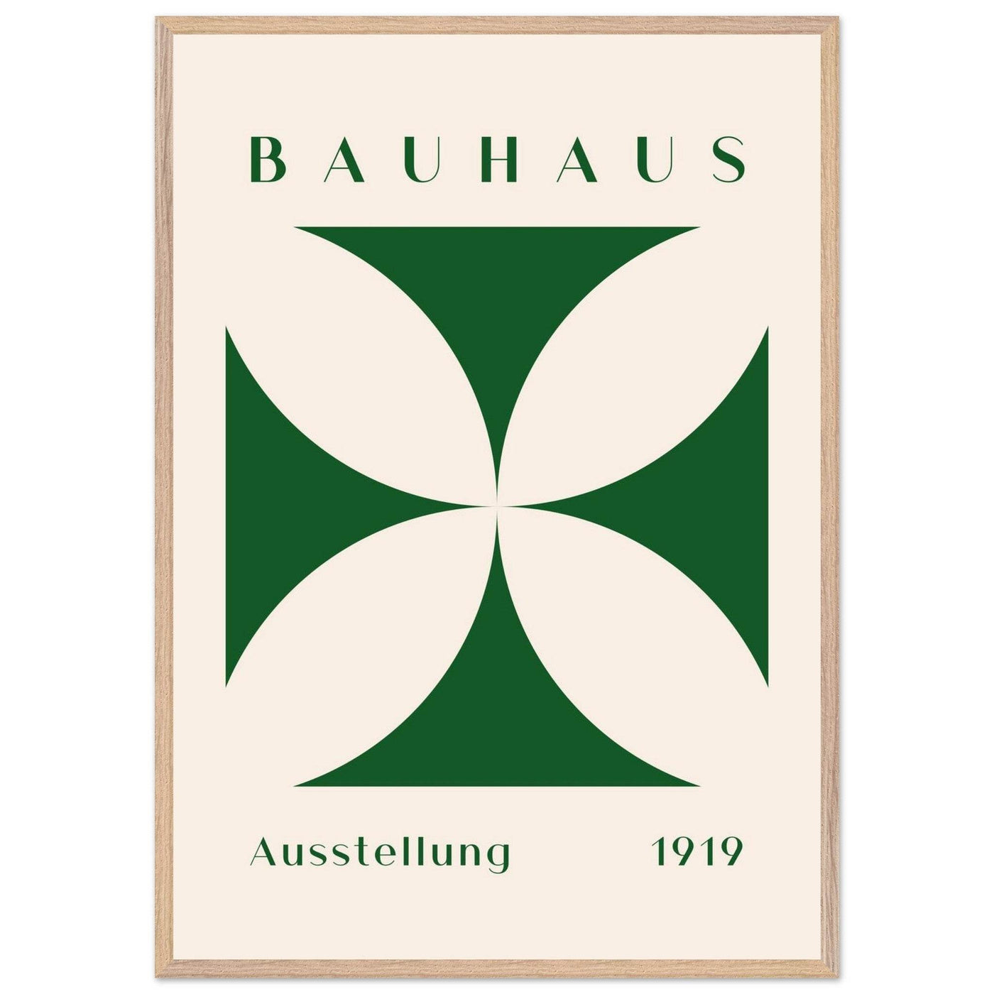 Deep Green Cream Bauhaus 1919 - Vibrantwalls