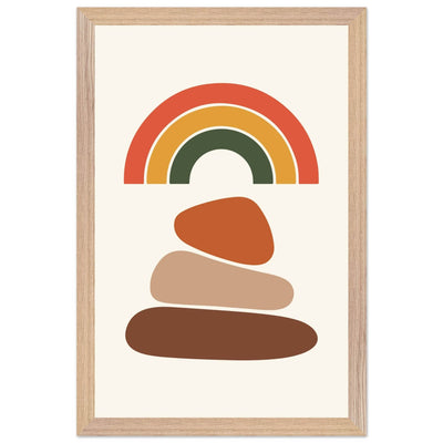 Desert Rainbow & Stone Stack - Vibrantwalls