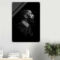 Nipsey Hussle Abstract Acrylic Print – Iconic, Contemporary, Durable Wall Art in Multiple Sizes - Vibrantwalls