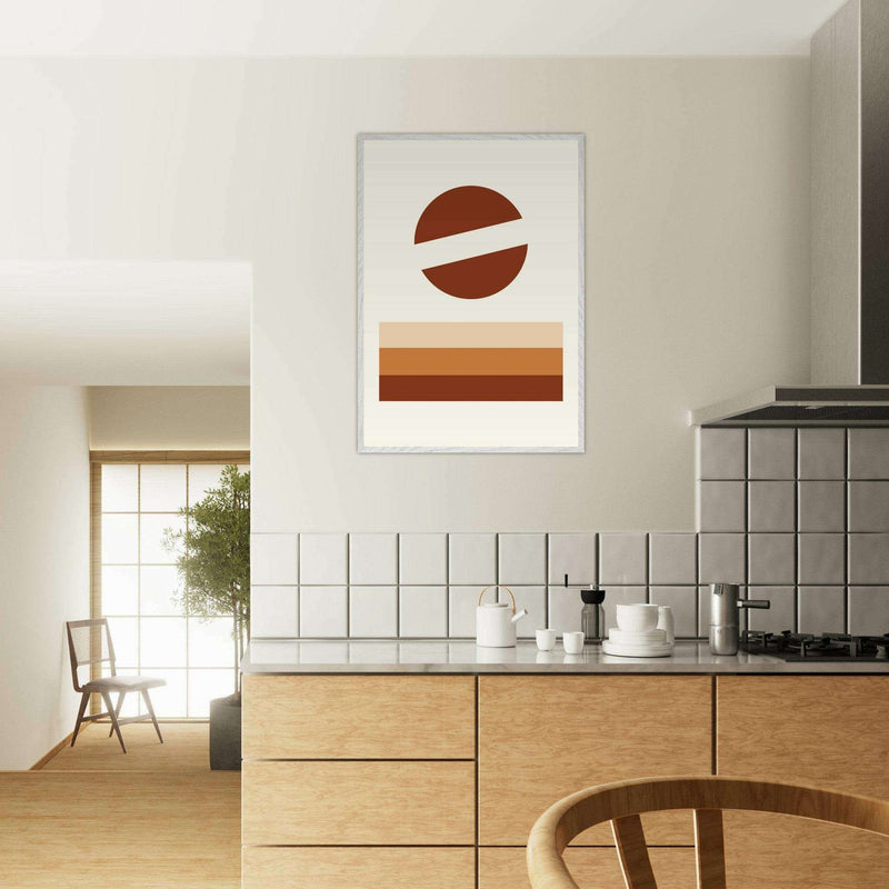 Desert Landscape Earthy Tones Modern Wall Art - Vibrantwalls
