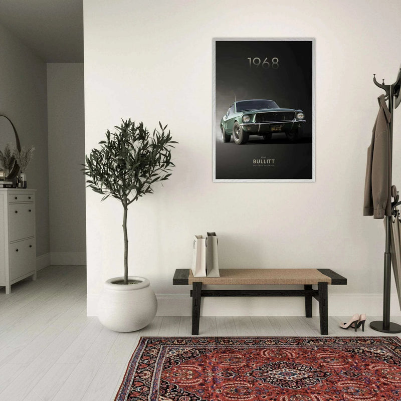 1968 Bullitt Mustang Wall Art - Vibrantwalls