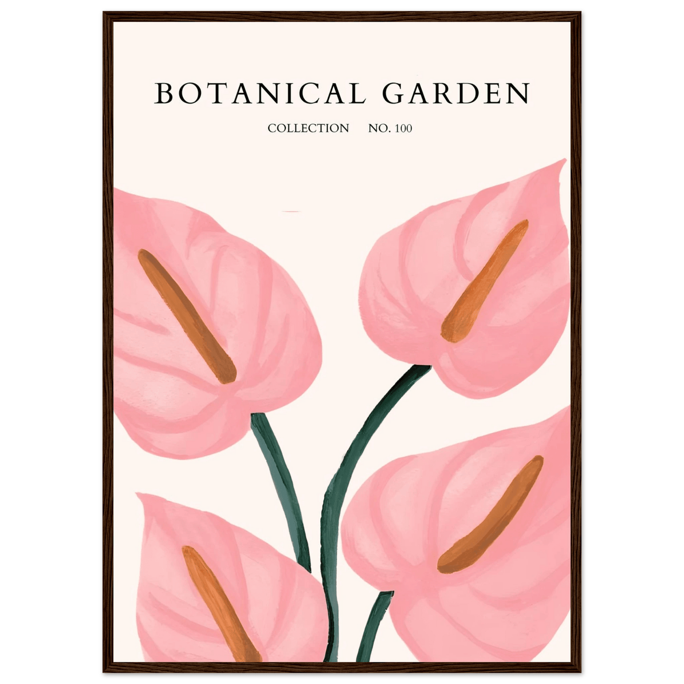 Botanical Garden Framed Poster – Pink Anthurium Bloom Art Print | Elegant & Ready-to-Hang - Vibrantwalls