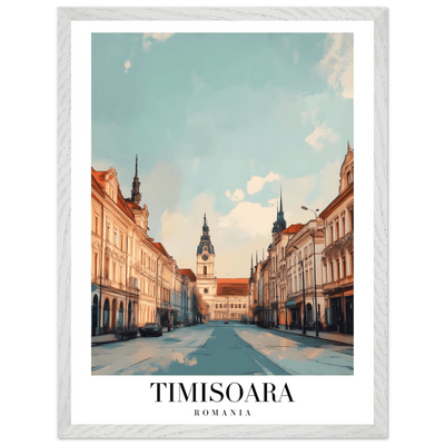Timisoara Romania Framed Poster – Vintage Cityscape Wall Art with Wooden Frame - Vibrantwalls