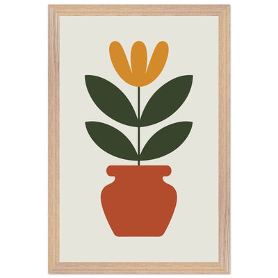 Abstract Potted Floral Art - Vibrantwalls
