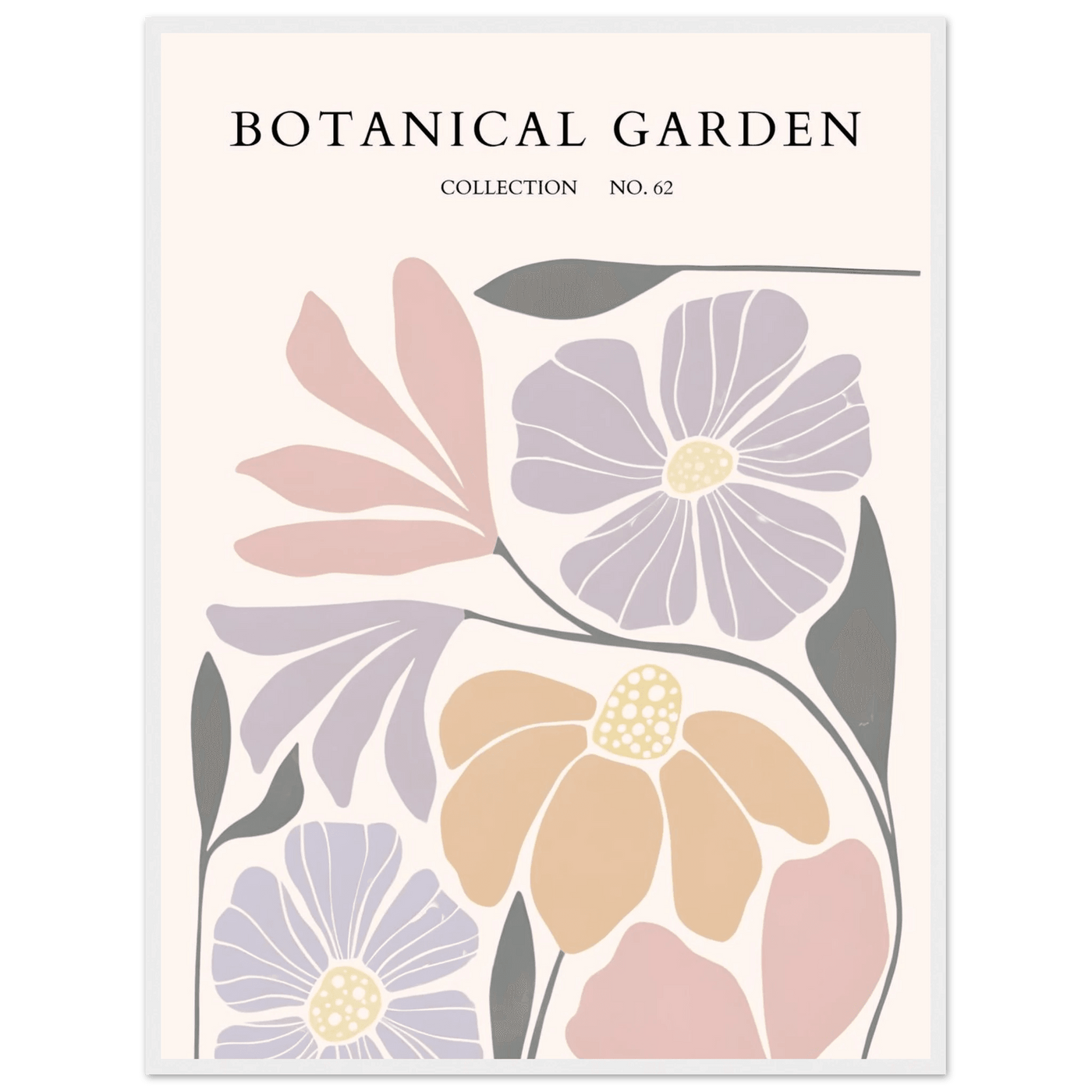 Botanical Garden Framed Posters – Soft Hues & Abstract Floral Prints | Ready-to-Hang Wall Art - Vibrantwalls