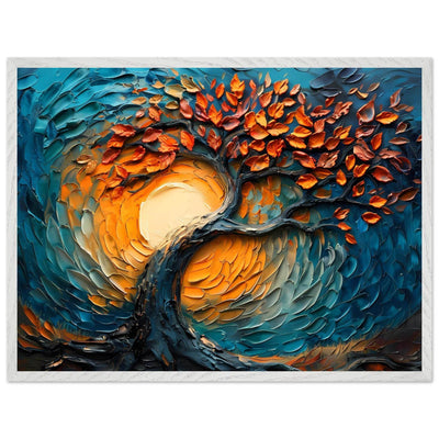 Palette Knife Tree of Life Framed - Vibrantwalls