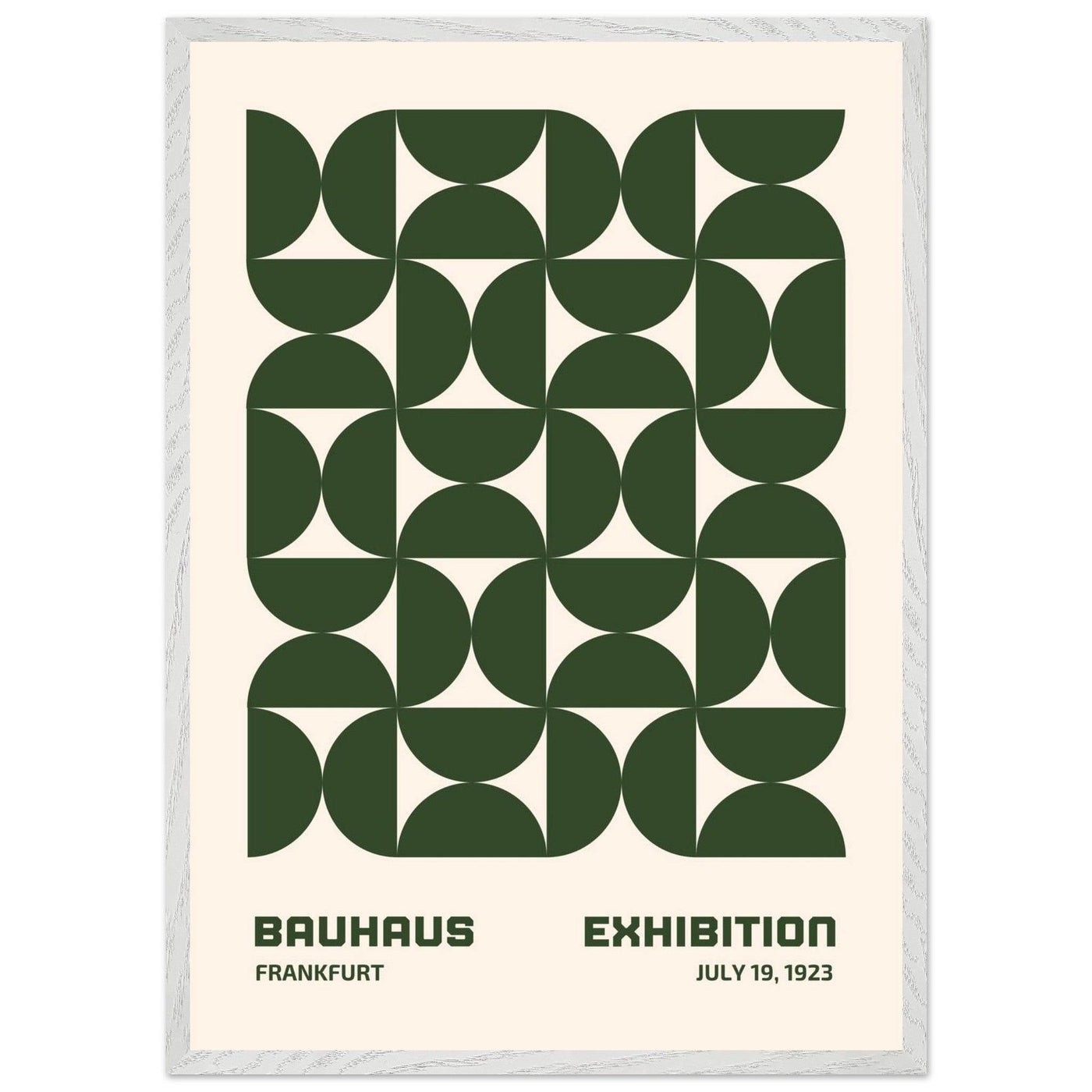 Bauhaus Forest Green & Cream Modern - Vibrantwalls
