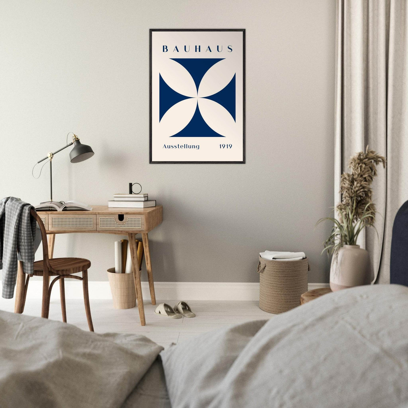 Bauhaus Exhibition 1919 - Navy Cream - Vibrantwalls