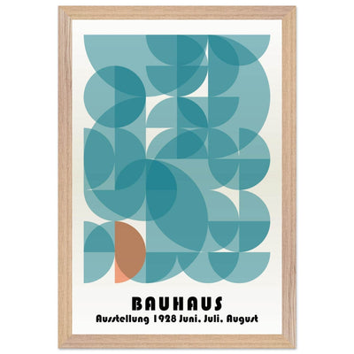 Bauhaus Geometric Art Decor in Teal & Orange – Stylish Modern Decor for Trendy Spaces - Vibrantwalls