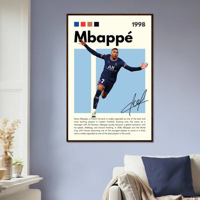 Kylian Mbappé PSG Soccer Framed Football Poster Vibrantwalls
