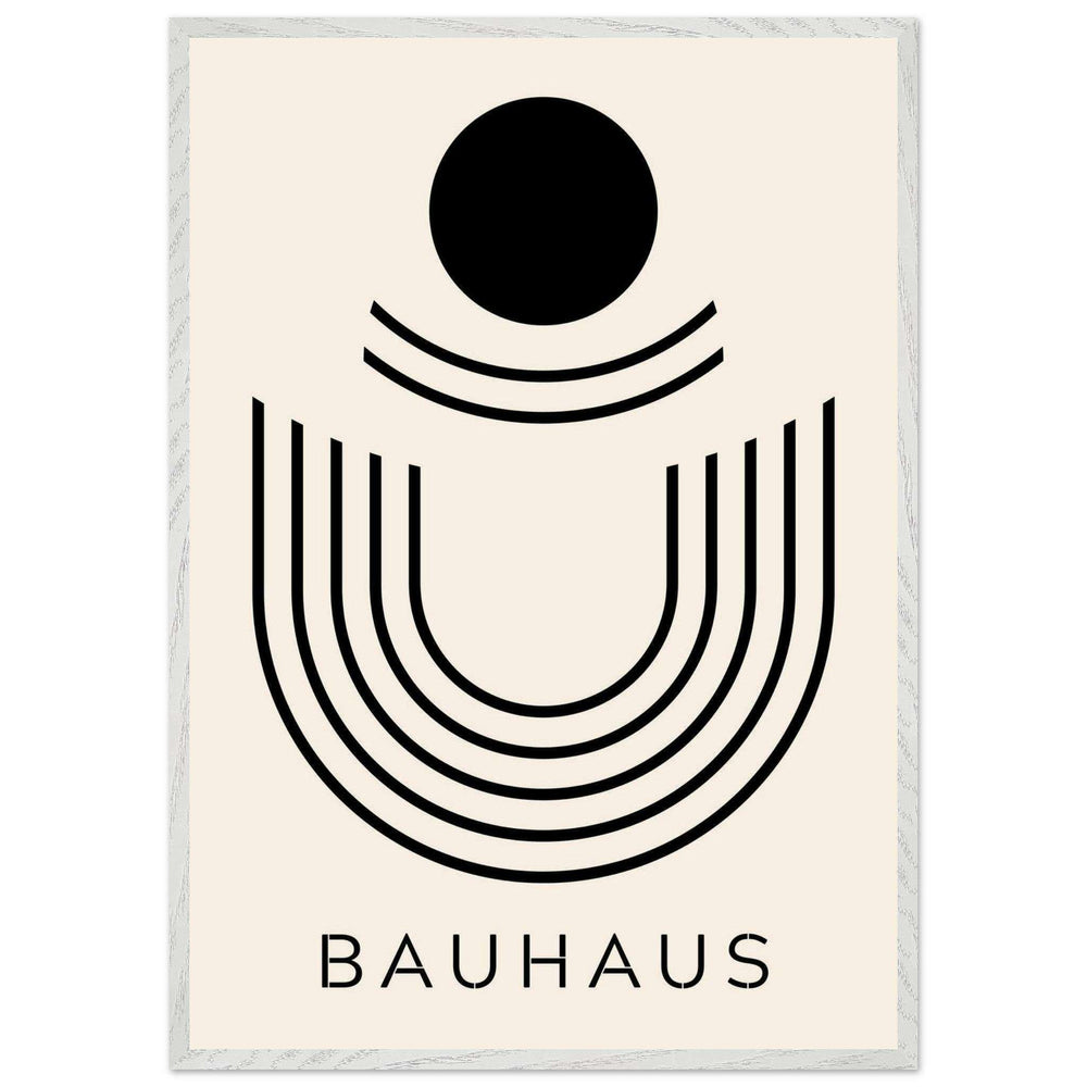 Bauhaus Black Beige Geometric Wall Art - Vibrantwalls