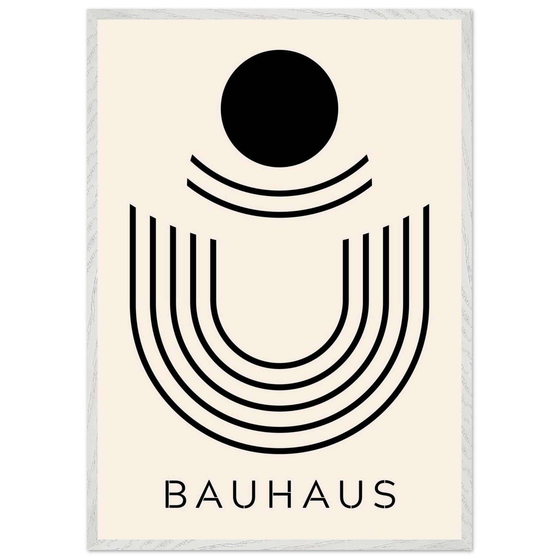 Bauhaus Black Beige Geometric Movement Style Design Wall Art - Vibrantwalls