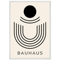 Bauhaus Black Beige Geometric Wall Art - Vibrantwalls
