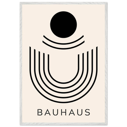 Bauhaus Black Beige Geometric Movement Style Design Wall Art - Vibrantwalls