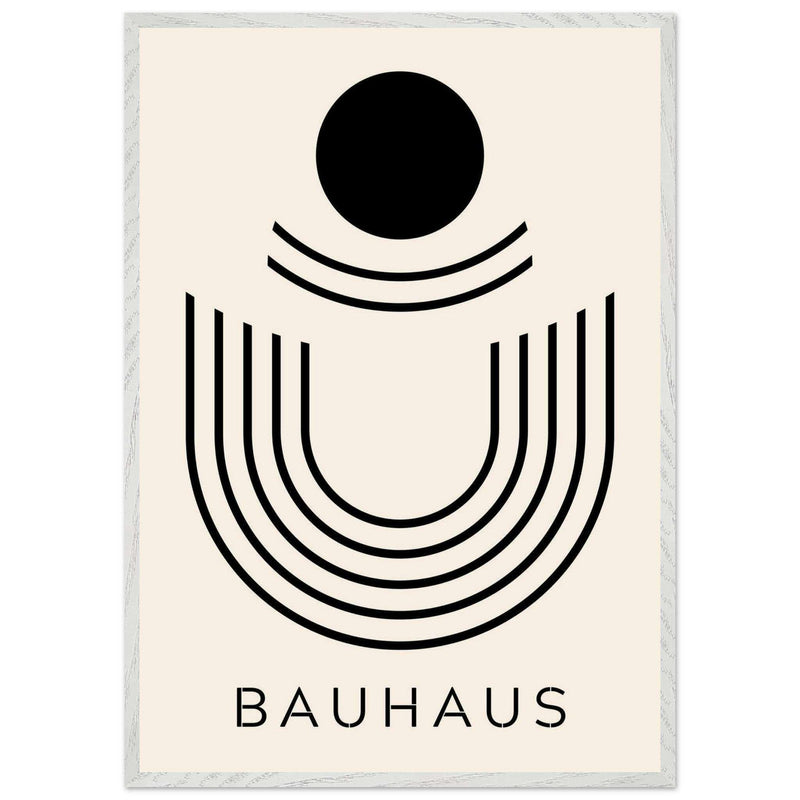 Bauhaus Black Beige Geometric Movement Style Design Wall Art - Vibrantwalls
