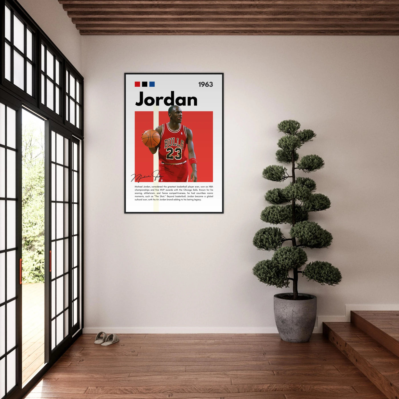 Michael Jordan Air Jordan Bulls Retro Print Vibrantwalls