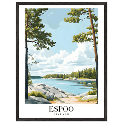 Espoo Finland Framed Poster – Serene Nordic Landscape Wall Art with Wooden Frame - Vibrantwalls
