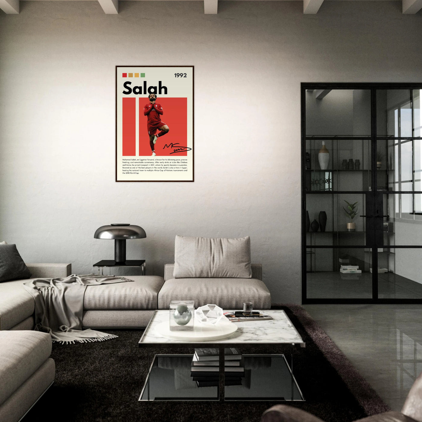 Mohamed Salah Liverpool FC Framed Poster – Iconic Yoga Pose Football Art Print Vibrantwalls