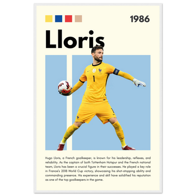Hugo Lloris France Goalkeeper Football Poster 60x90 cm 24x36″ White frame Vibrantwalls