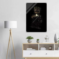 Baby Groot Acrylic Print - Whimsical Scribble Art for Home Decor - Vibrantwalls