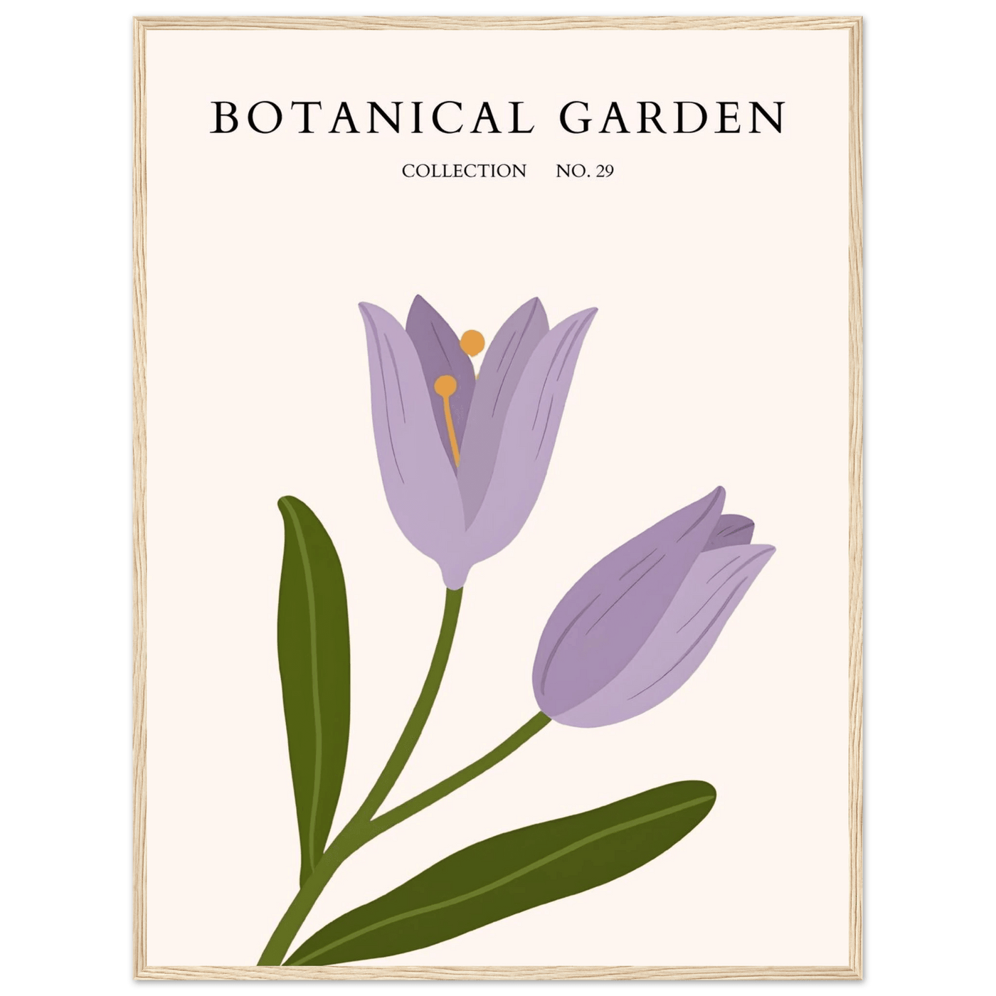 Botanical Garden Lavender Bloom Minimalist Framed Art - Vibrantwalls