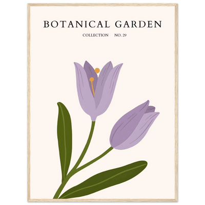 Botanical Garden Lavender Bloom Minimalist Framed Art - Vibrantwalls