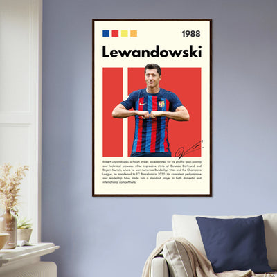 Robert Lewandowski FC Barcelona Framed Football Poster Vibrantwalls