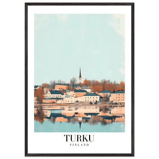 Turku Finland Serene Nordic Vintage Travel Poster - Wall Art - Vibrantwalls