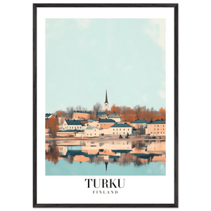 Turku Finland Framed Poster – Serene Nordic Travel Wall Art with Wooden Frame - Vibrantwalls