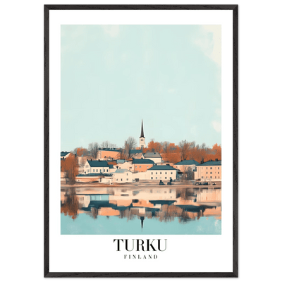 Turku Finland Framed Poster – Serene Nordic Travel Wall Art with Wooden Frame - Vibrantwalls