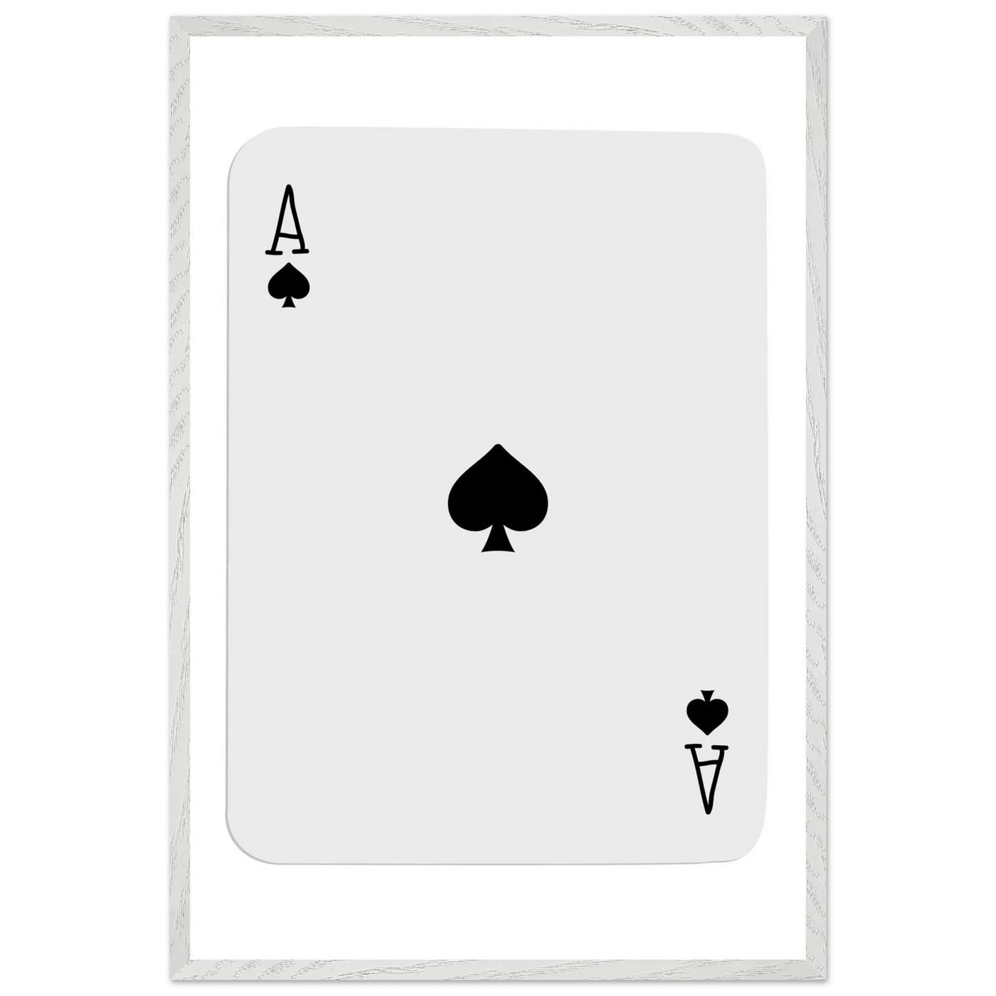 Ace of Spades Poker Card Print - Mounted Framed Poster Art, Eco-Friendly Wood Frame in Your Choice of Style - Vibrantwalls