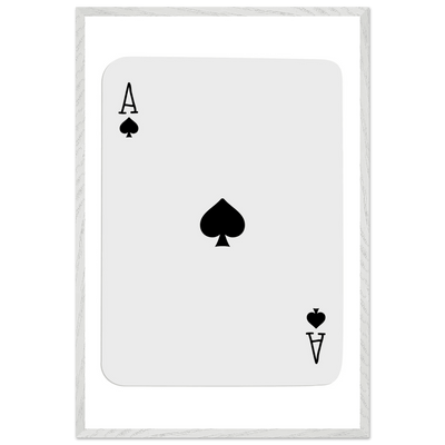 Ace of Spades Poker Card Print - Mounted Framed Poster Art, Eco-Friendly Wood Frame in Your Choice of Style - Vibrantwalls