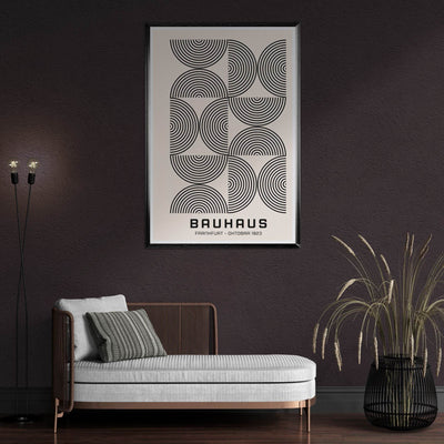 Bauhaus 1923 Navy & Beige - Vibrantwalls