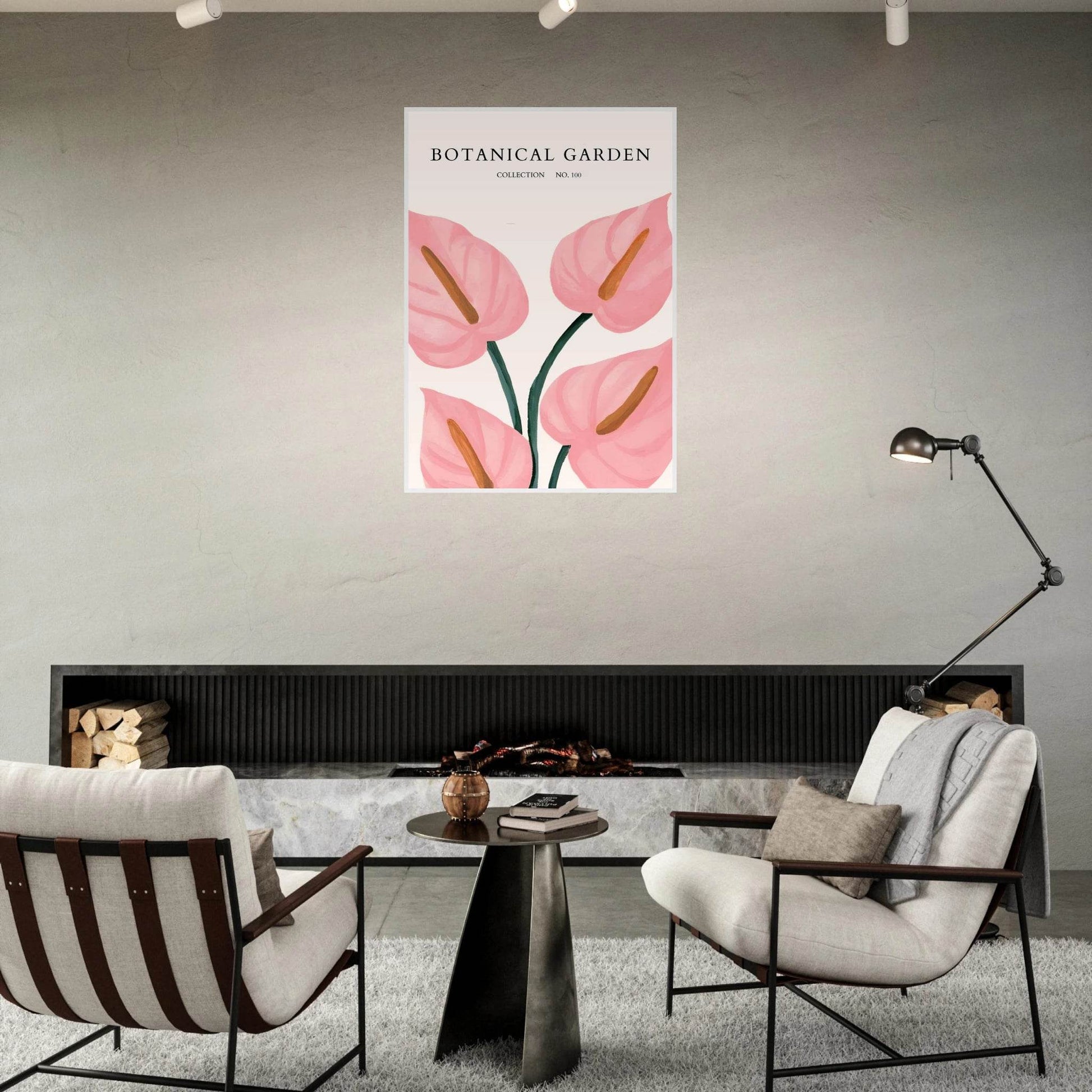 Botanical Garden Framed Poster – Pink Anthurium Bloom Art Print | Elegant & Ready-to-Hang - Vibrantwalls