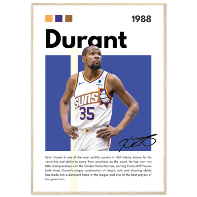 Kevin Durant Slim Reaper Suns Framed Poster 70x100 cm 28x40″ Wood frame Vibrantwalls