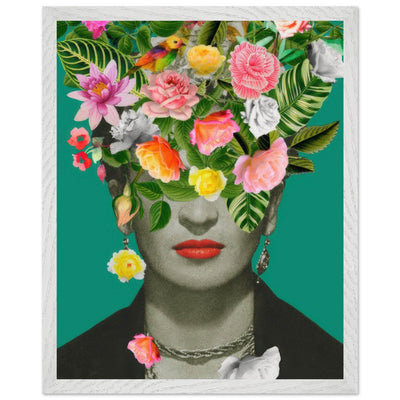 Floral Frida Artwork - Vibrant and Inspiring Home Decor - Vibrantwalls